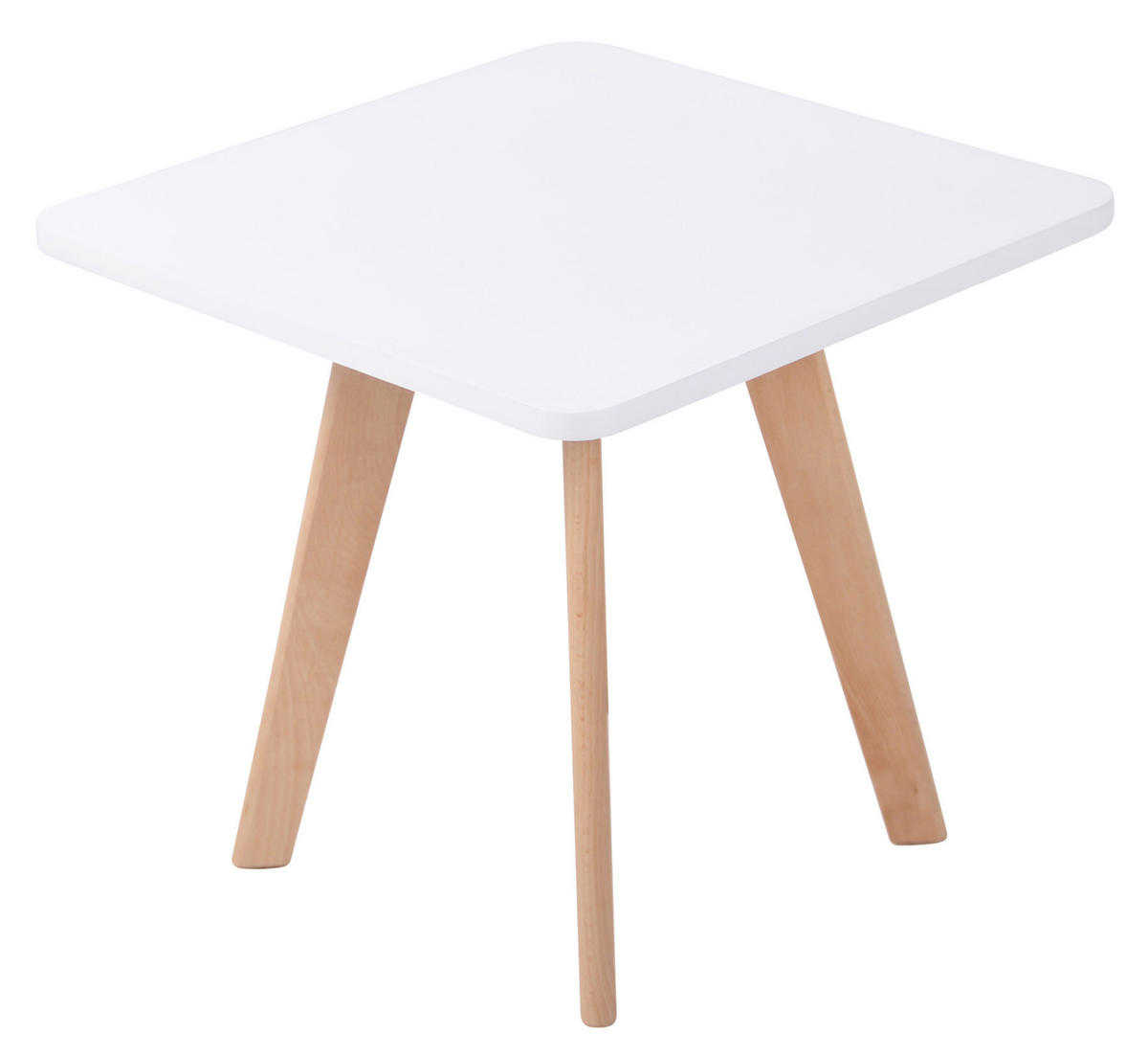 BEISTELLTISCH eckig 50/50/46 cm Holz weiß - Naturfarben/Weiß, Holz (50/50/46cm) - CLP
