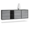 SIDEBOARD Cuba Türen in Avola-Anthrazit - Anthrazit, Holzwerkstoff (182/53/35cm) - Vladon
