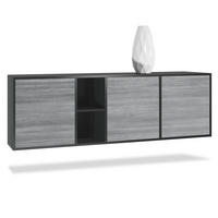 SIDEBOARD Cuba Türen in Avola-Anthrazit - Anthrazit, Holzwerkstoff (182/53/35cm) - Vladon