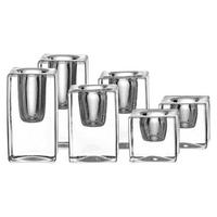KERZENHALTER Candela transparent 4 / 6 / 8 cm 6er Set - Transparent, Glas (2/2/2cm) - Ritzenhoff Breker
