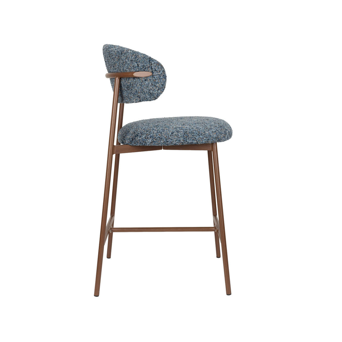 BARHOCKER Claes mit Rückenlehne 65 cm Blau - 2 er Set - Blau, Kunststoff (44/94/51cm) - Housecraft Living