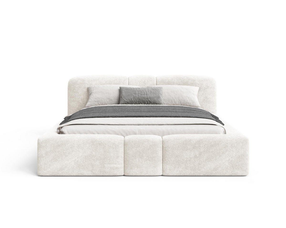 POLSTERBETT Monte200x200 cm- Bettkasten und Stauraum - Doppelbett mit Stabilem Metallrahmen - Monte-Stoff- Beige - Beige, Holzwerkstoff (200/200cm) - Chilly