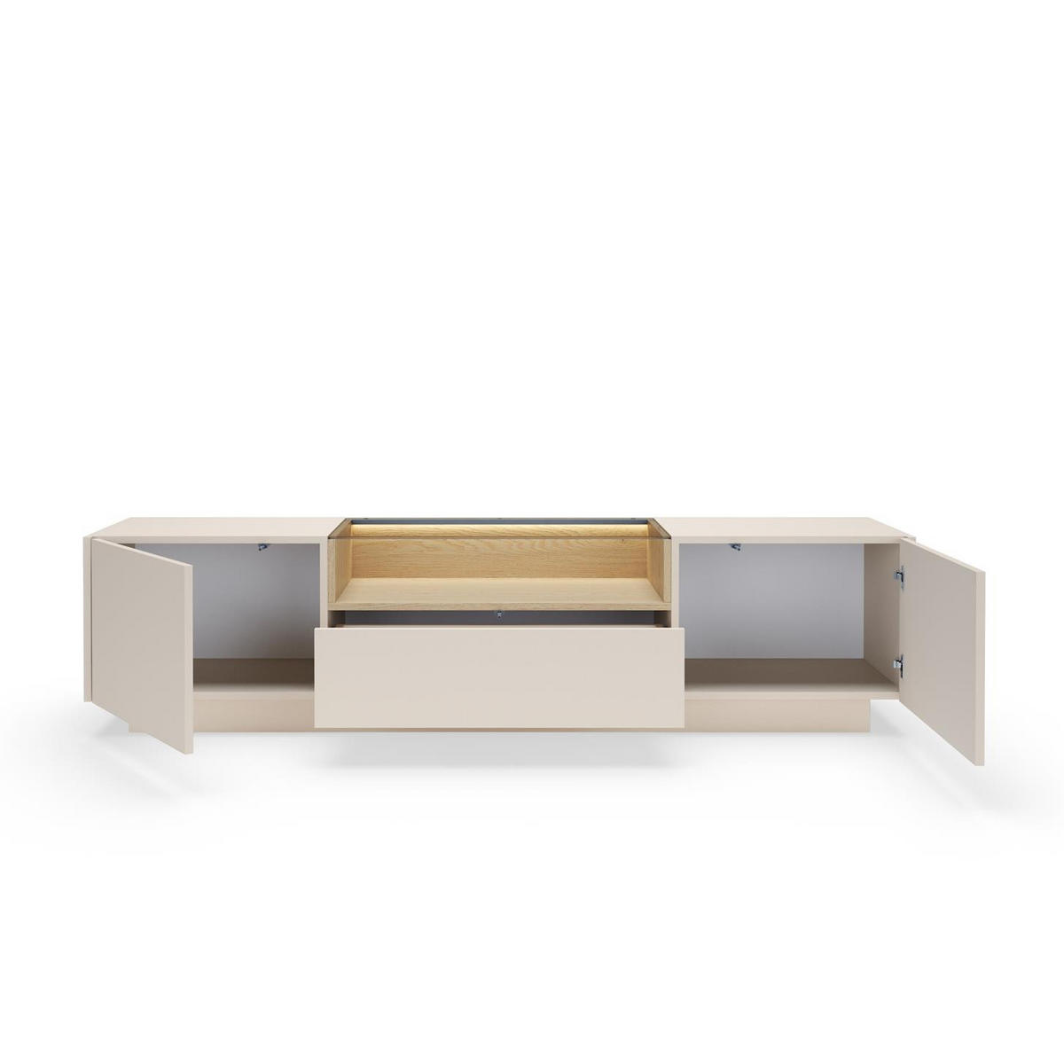 RTV-SCHRANK Kiro Beige 176, Lowboard mit LED - Beige, Holzwerkstoff (176/43/40cm) - Bettso