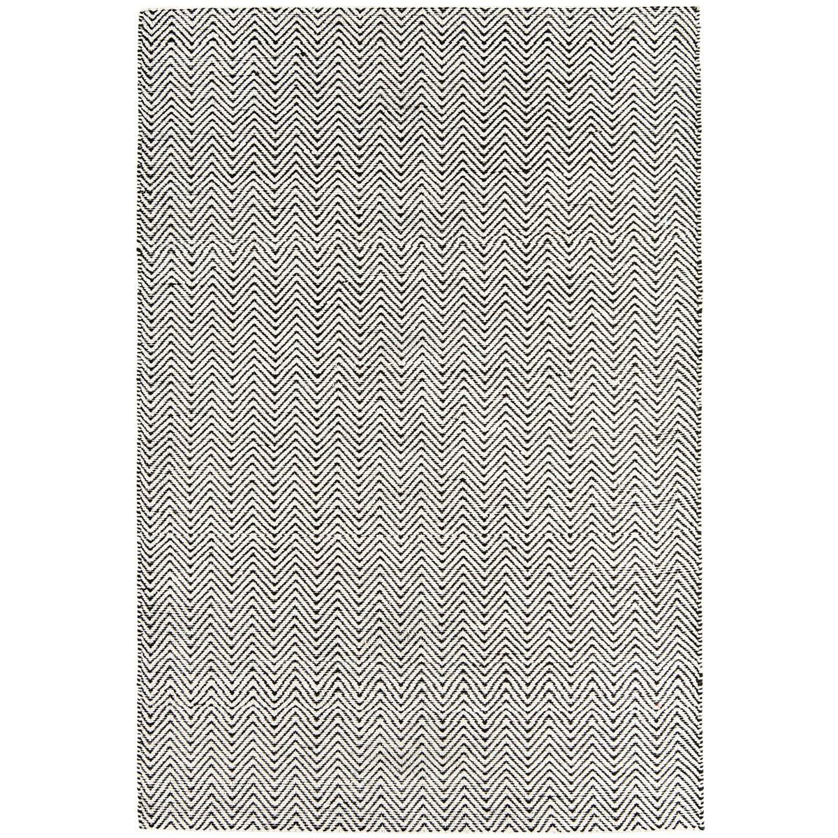 TEPPICH Rechteckiger aus Baumwollchenille und Natural Materials ARROW Schwarz 60 x 200 cm - Schwarz, Naturmaterialien (60/200cm) - Novatrend