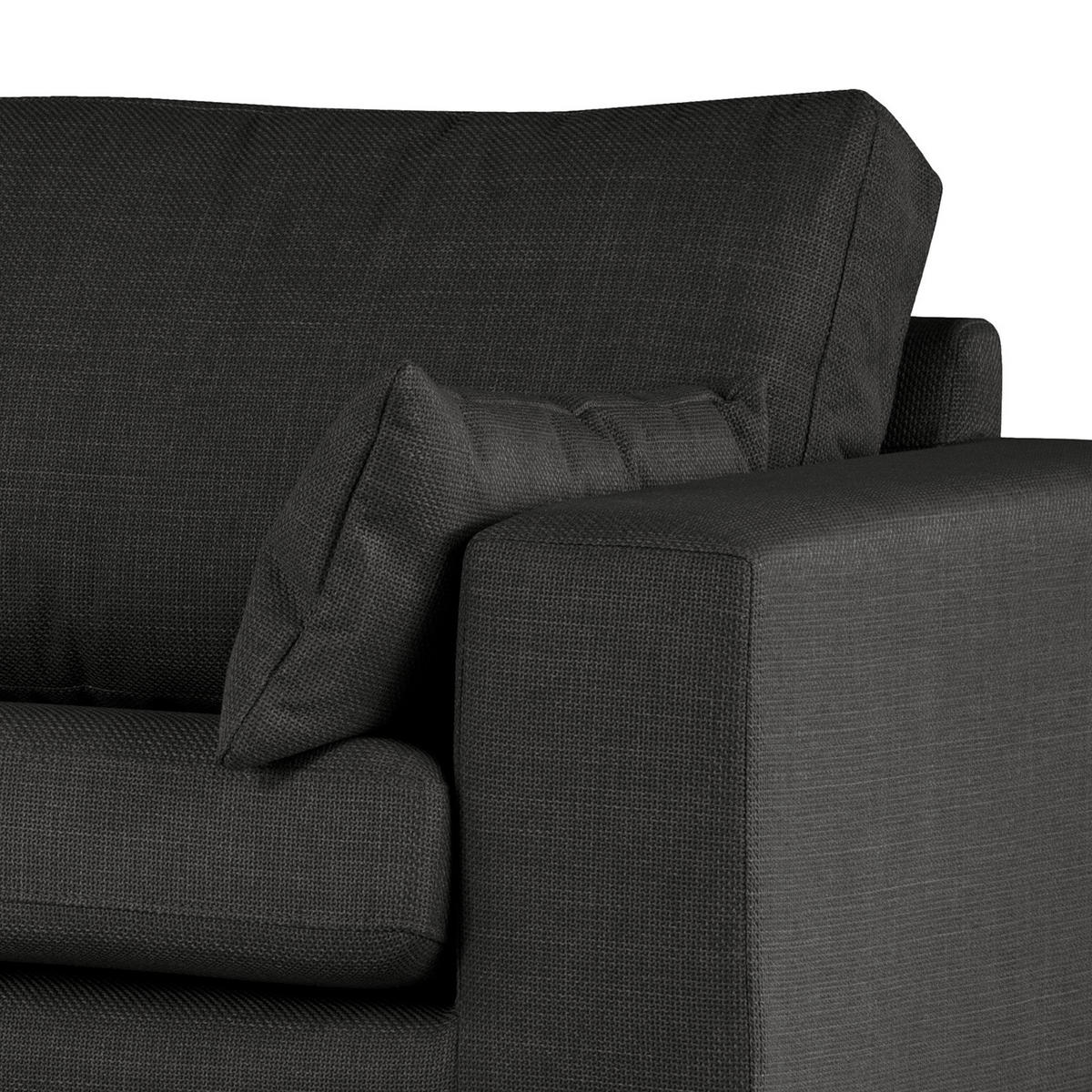 2-SITZER SOFA - Buchefarben/Schwarz, Buchenholz/Textil (197/81/88cm) - home24