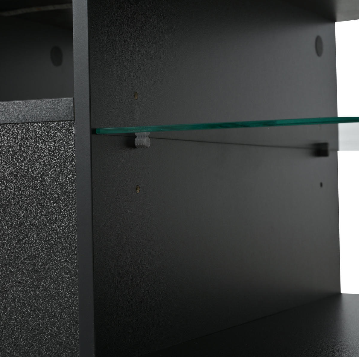 COUCHTISCH aus Spanplatte 100x50x36 cm in Schwarz mit LED-Beleuchtung - Schwarz, Holzwerkstoff (100/50/36cm) - Modfu