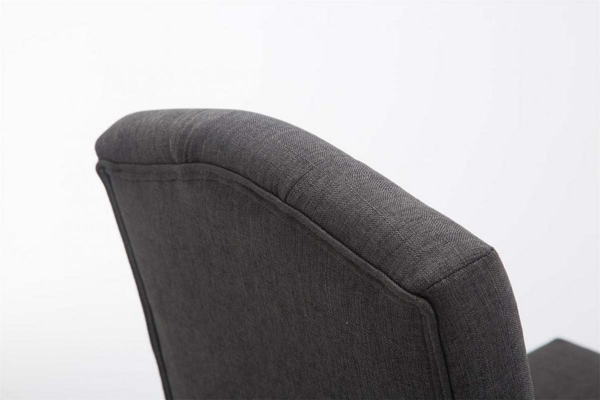 BARHOCKER 2er Set Stoff dunkelgrau - Dunkelgrau, Holz/Textil (42/113/57cm) - CLP