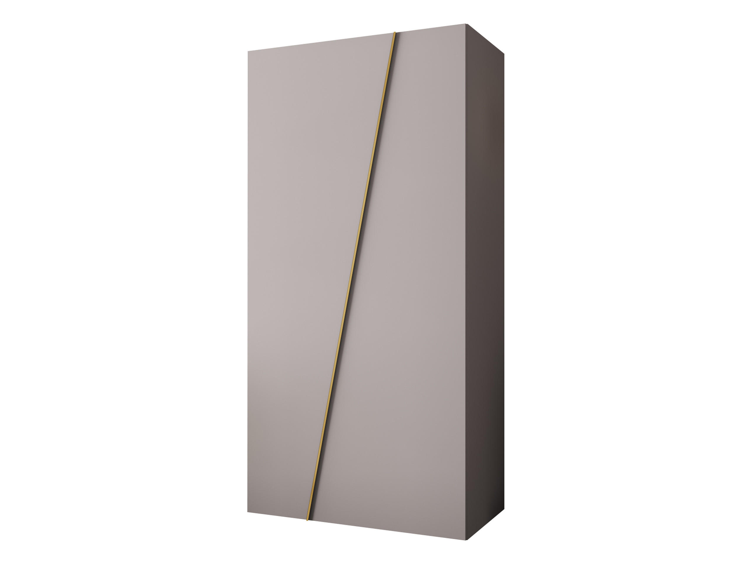 DREHTÜRENSCHRANK Zen 100 cm - Kaschmir/Goldfarben, Holzwerkstoff/Kunststoff (100/202/50cm) - MIRJAN24