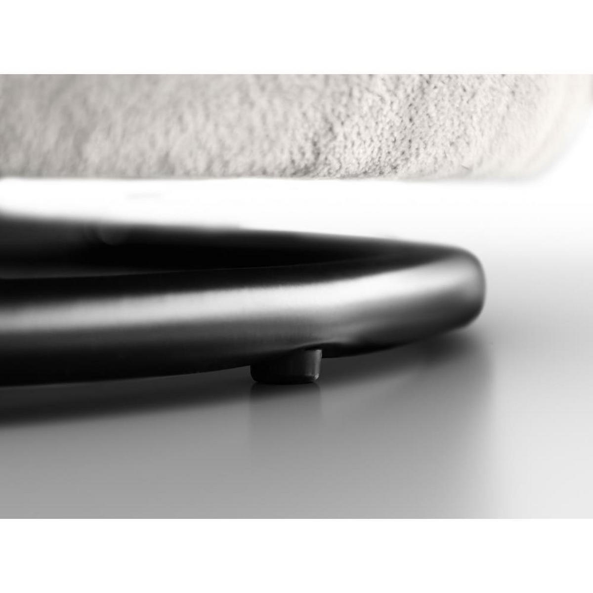 DREHSESSEL Dolce beige velour - Beige/Schwarz, Textil (90/83/90cm) - Beautysofa