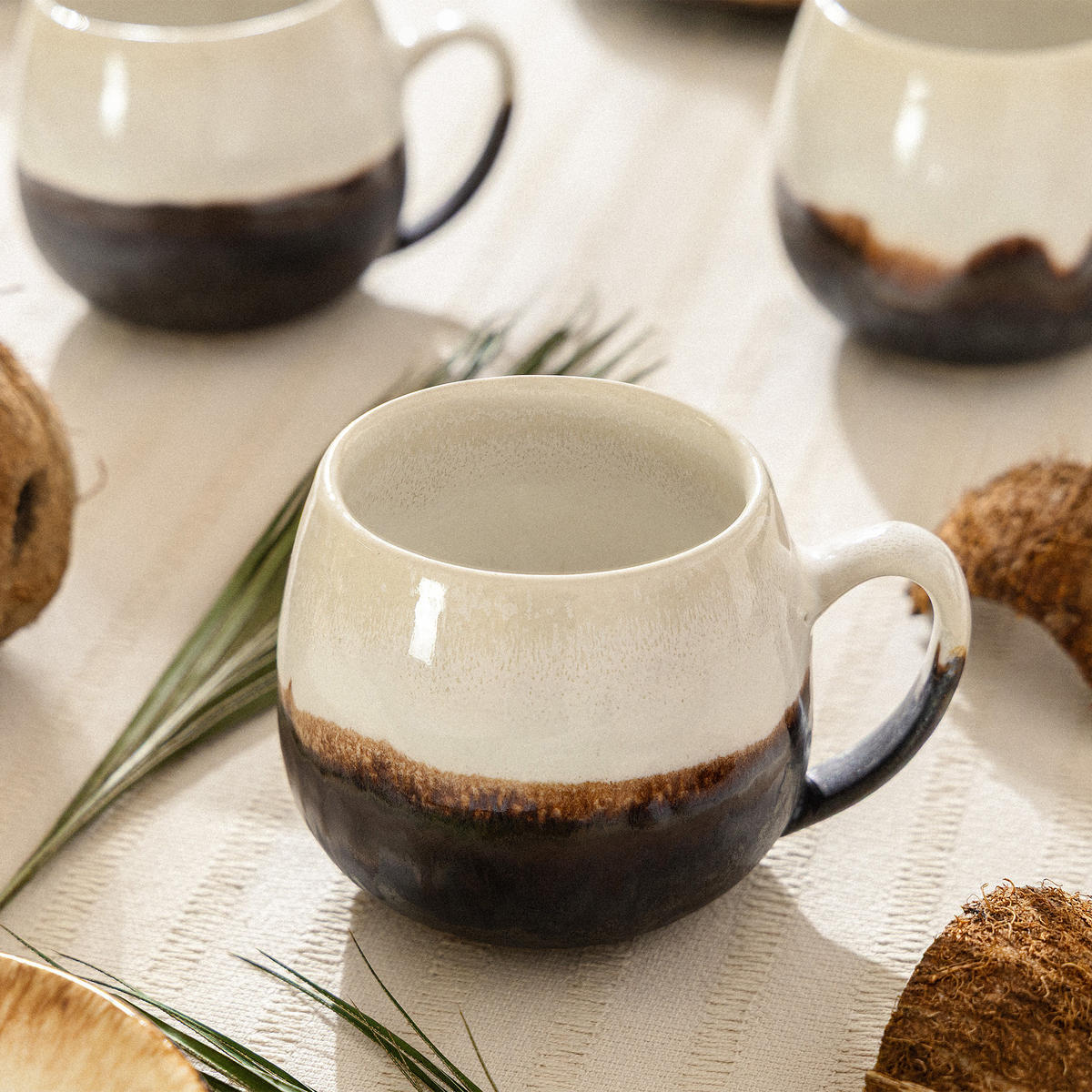 TASSE PRIMA 6-tlg, Hellbeige - Beige, Keramik (13/9/10cm) - KONSIMO®