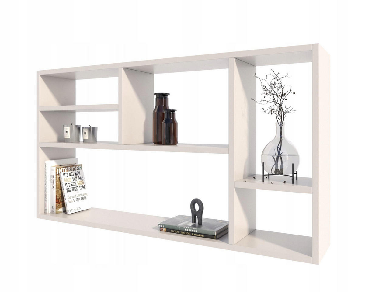 WANDREGAL MILANO Weiß 109,2/18/60 cm - Weiß, Holzwerkstoff (109.2/60/18cm) - Matkam Möbel