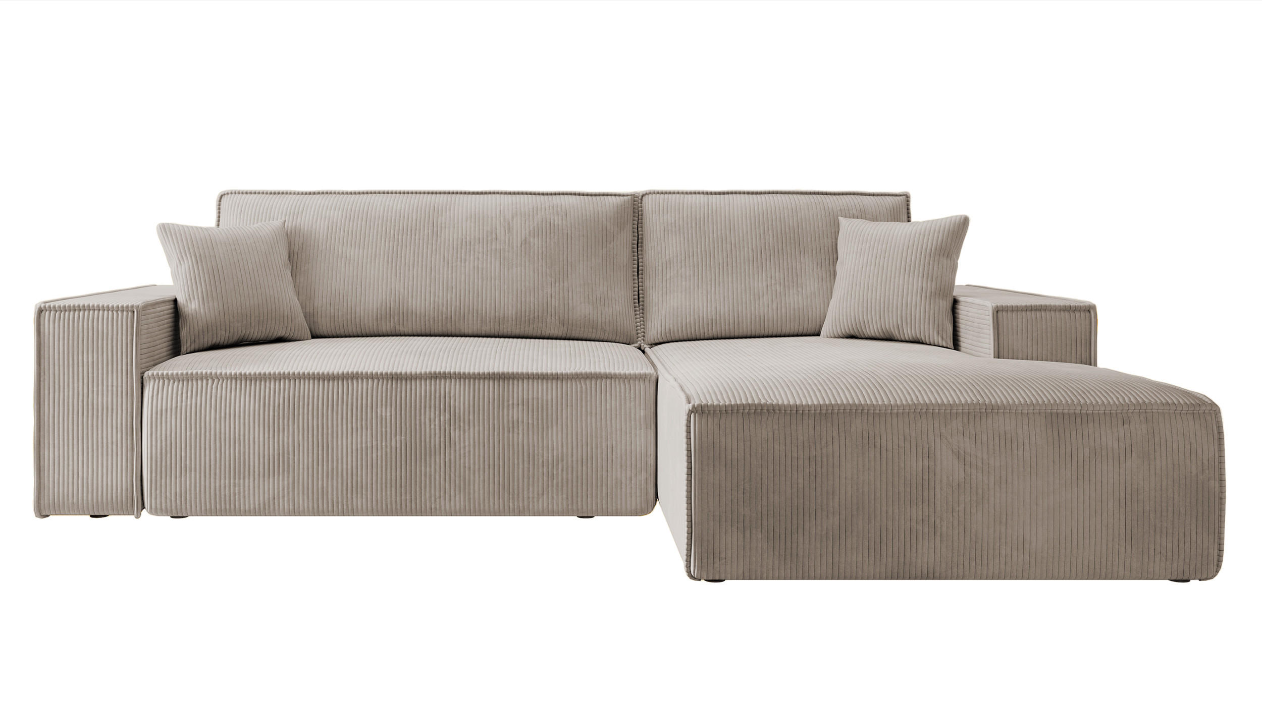 ECKSOFA Farese Beige Cord - Beige, Textil (267/167cm) - Selsey