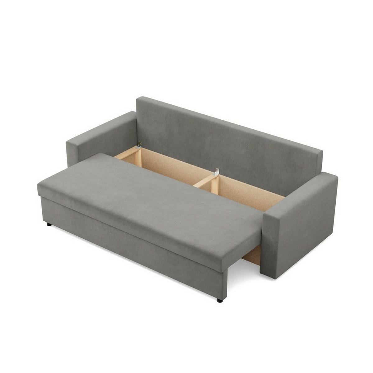SOFA Neo mit gerader Armlehnen hellgrau - Hellgrau, Textil (220/92/92cm) - SIMKAM Furniture