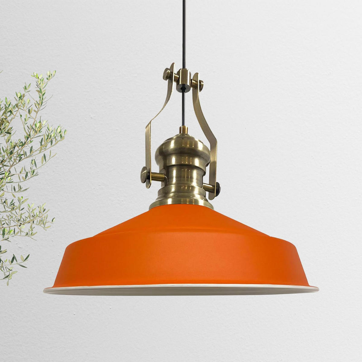 HÄNGELAMPE Neo-Asletl 40/39 cm - Orange, Metall (39/40/39cm) - Bamyum