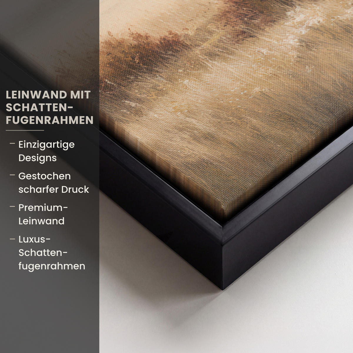 LEINWAND Bilder mit Rahmen - Gras - Morgennebel - Kreuz - Christentum - 30x40 - Beige, Textil (30/40cm) - MuchoWow