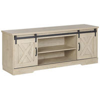 TV-MÖBEL Hellbraun, Schwarz ULAN 40/150/60 cm - Hellbraun, Holzwerkstoff (150/60/40cm) - Beliani