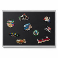 MAGNETTAFEL 60x40 cm Silberner Rahmen Farbe Schwarz - Mooreichefarben, Metall (60/50/0.4cm) - TULUP