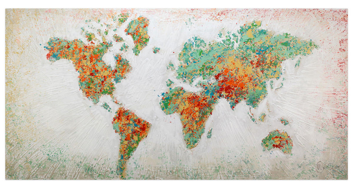 ACRYLBILD HANDGEMALT 140/70 cm - Multicolor, Holz/Textil (2.2/70cm) - KUNSTLOFT