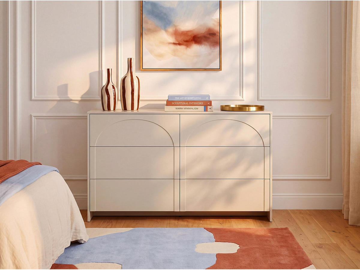 KOMMODE - 138 x 40 - holz - beige Nalyra - Beige, Holz (138/85/40cm) - Vente-Unique