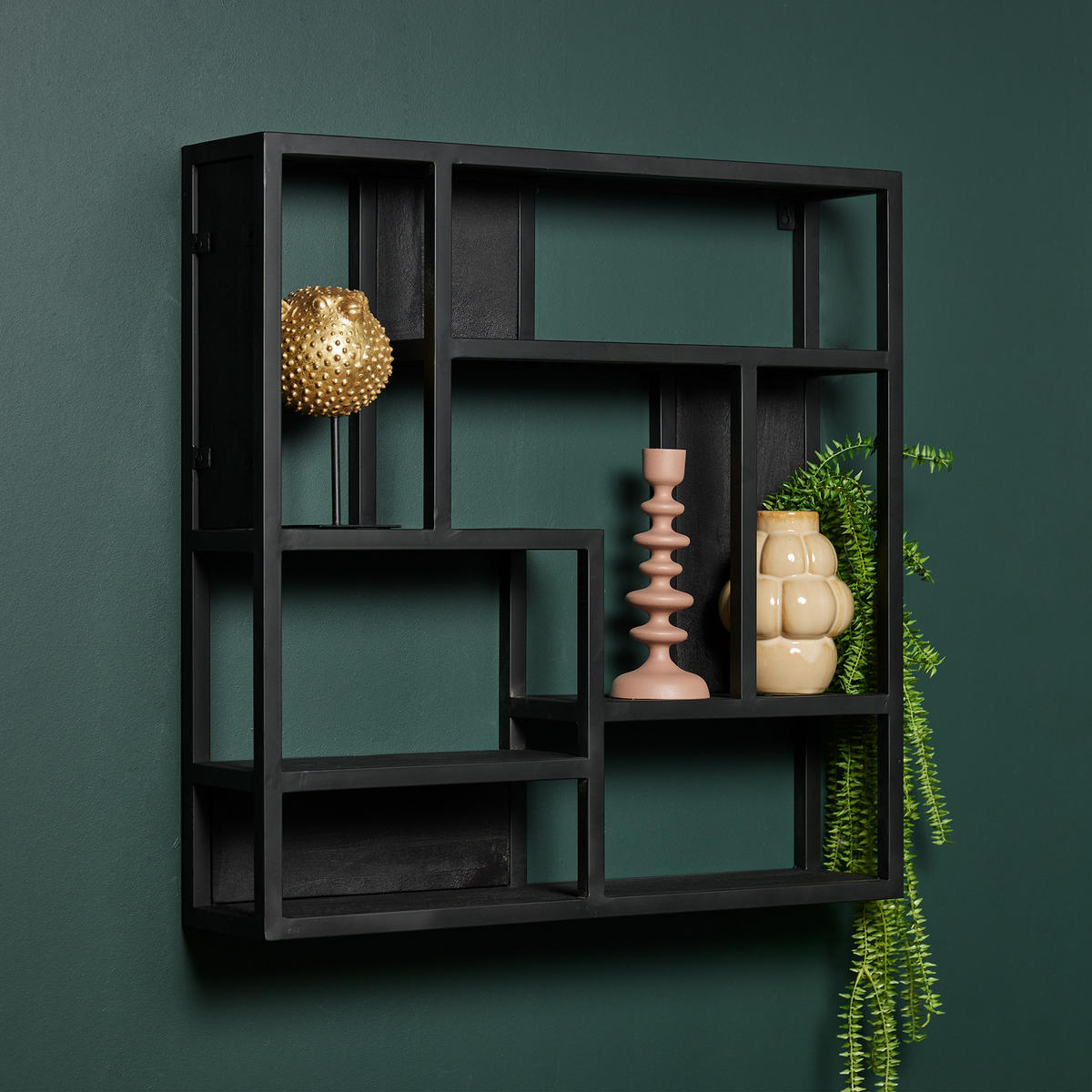 WANDREGAL New York Schwarz 15/75/75 cm - Schwarz, Holz (75/75/15cm) - Starfurn