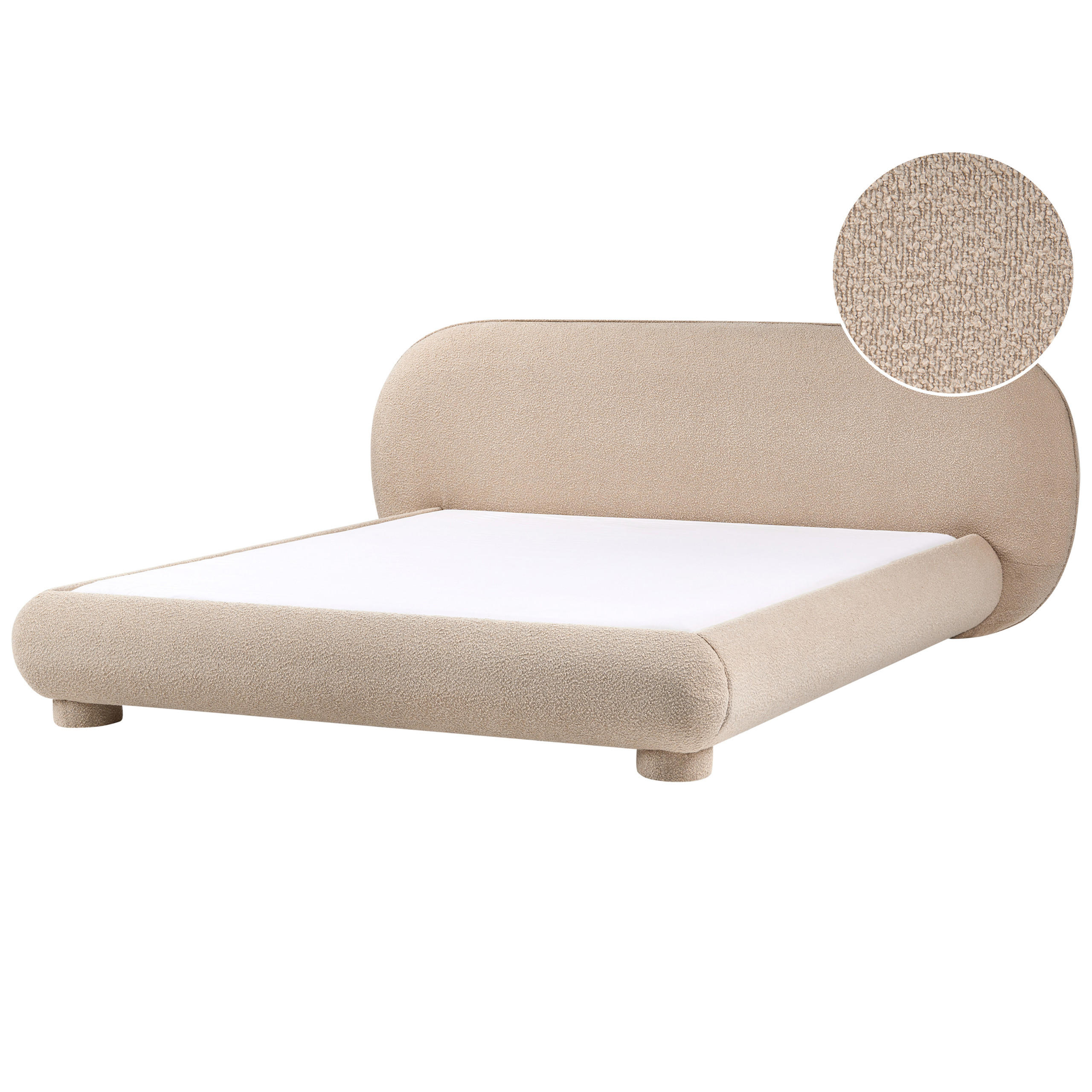 Beliani Bett Taupe 180x200 cm