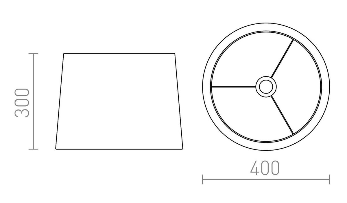 LEUCHTE ASPRO Polycotton weiß 23 W - Weiß, Textil (40/40/30cm) - Rendl