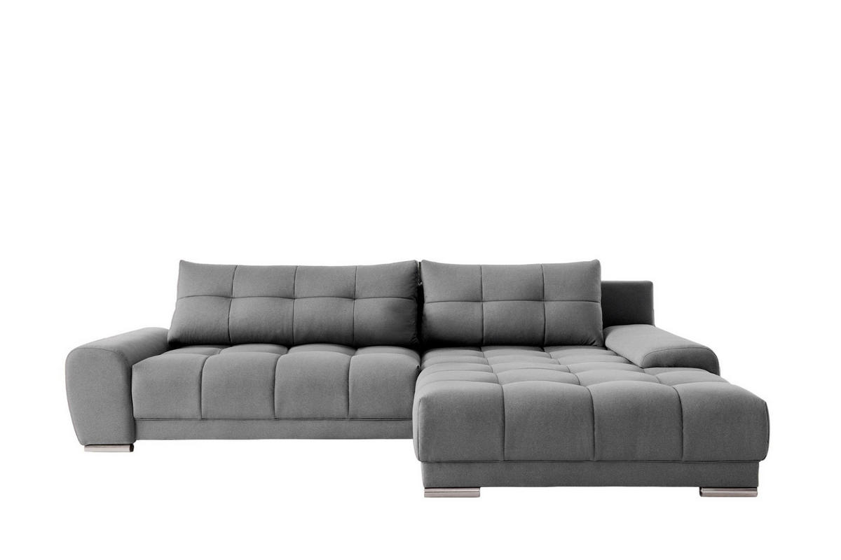 ECKSOFA WAVE Mit Schlaffunktion, Stoff SORO, Grau Rechts - Grau, Holz (281/105cm) - Kaiser Möbel