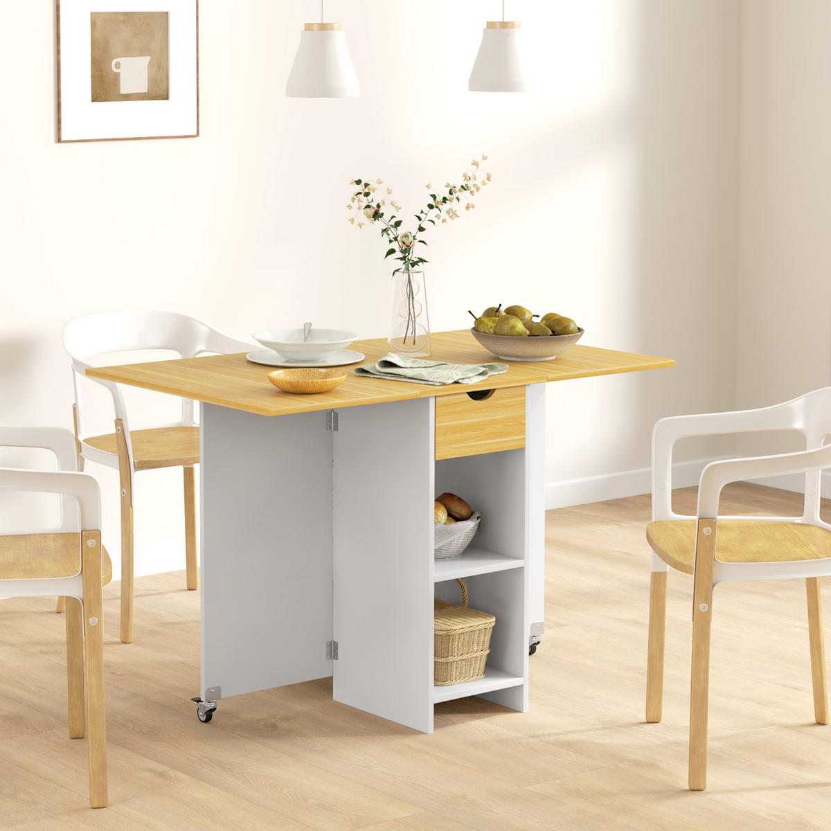 ESSTISCH Eiche 1 Stück - Beige, Kunststoff (114.5/70/75cm) - GiPP