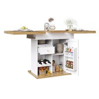 ESSTISCH 110-140/80/75 cm in Weiß/Natur mit Stauraum und Auszugsfunktion - Naturfarben, Holzwerkstoff (140/80/75cm) - Flora Grace