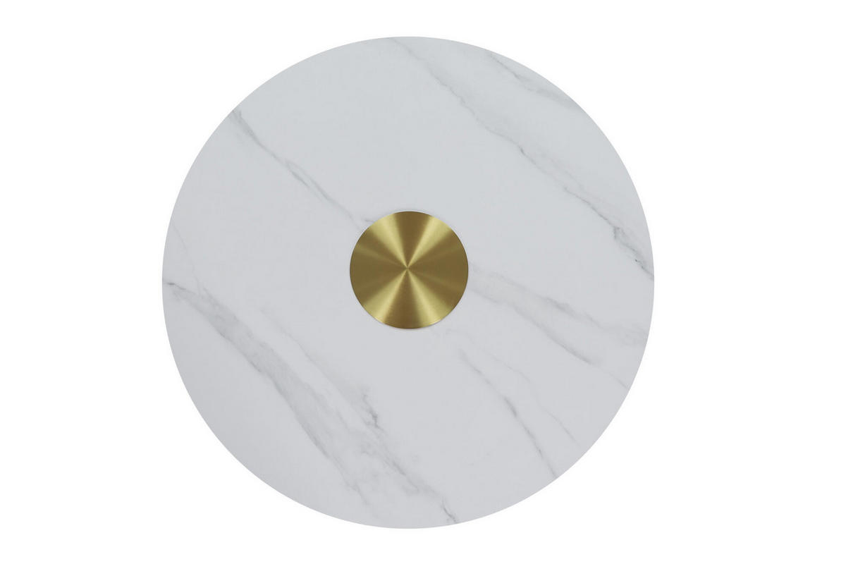 COUCHTISCH MODIG Weiß 80x80x37 cm - Weiß, Stein (80/80/37cm) - FURNLUX