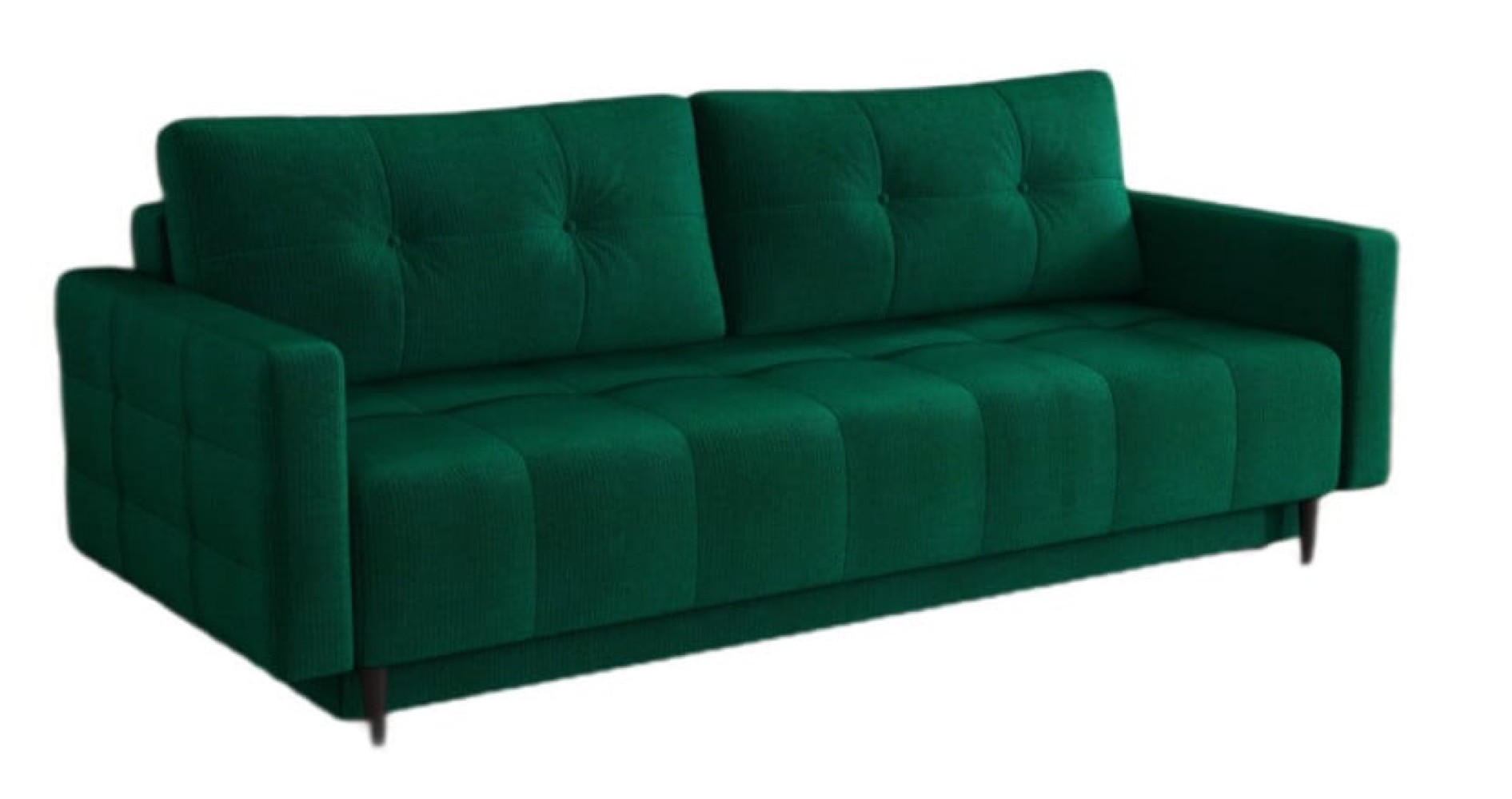 SOFA Grün RIS Ausziehbar - Grün, Textil (222/86/93cm) - Sepro Meble