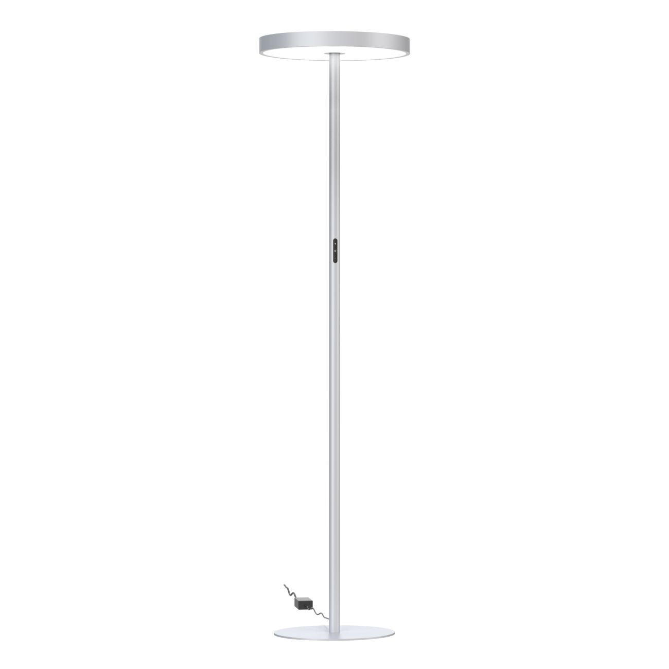 STEHLEUCHTE Nolan, Silber/Chrom, 198cm - Chromfarben, Metall (198/50/198cm) - KOSILUM