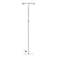 STEHLEUCHTE Nolan, Silber/Chrom, 198cm - Chromfarben, Metall (198/50/198cm) - KOSILUM