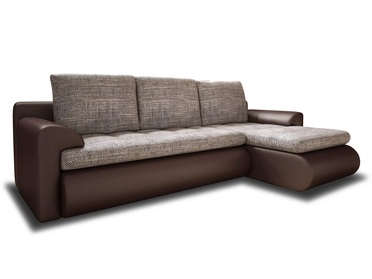 ECKSOFA Santi, Seite: Rechts - Braun, Holz/Textil (226/152cm) - Sofnet