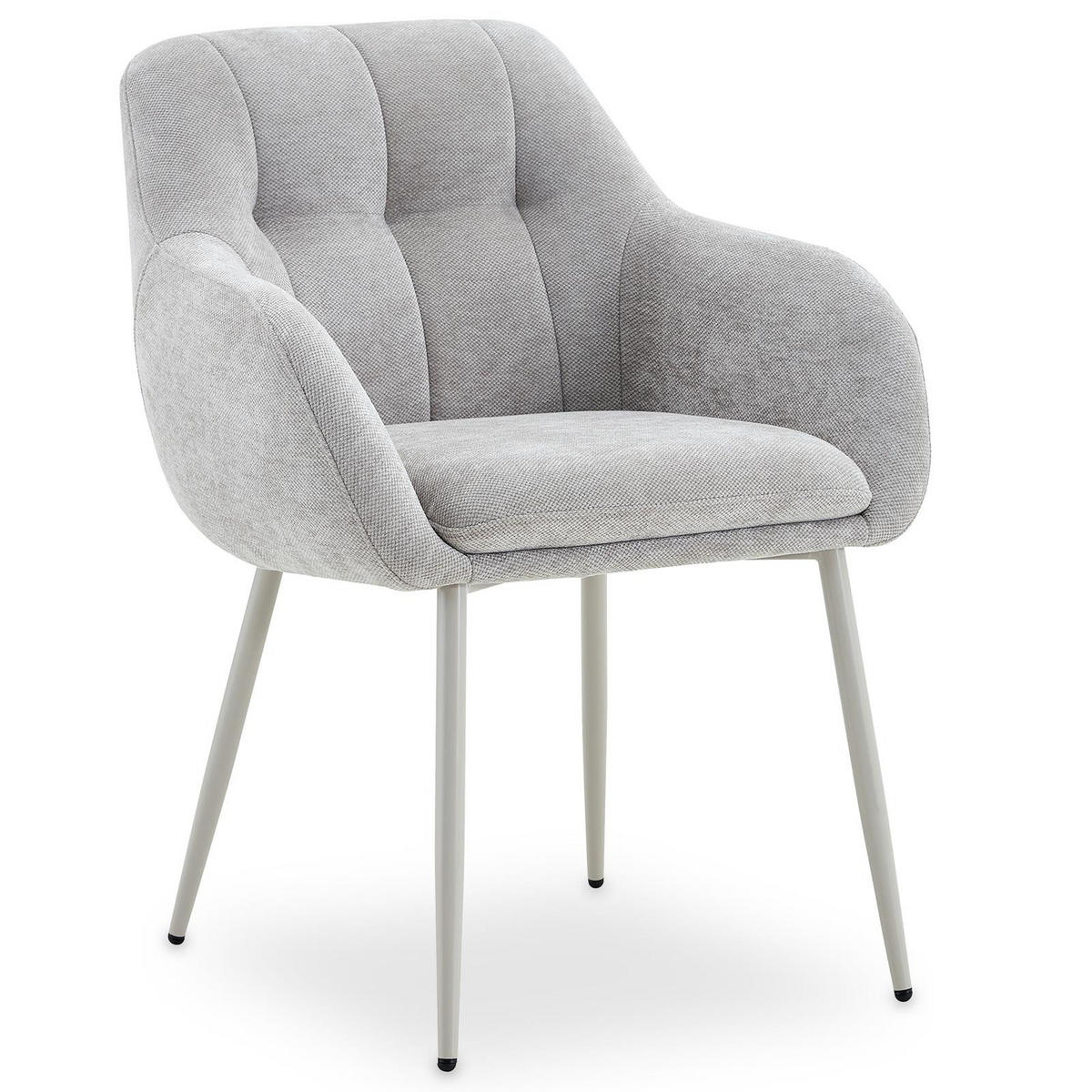 ESSZIMMERSTÜHLE SOMA 2er-Set hellgrau - Hellgrau, Textil (64/83/68cm) - IDIMEX