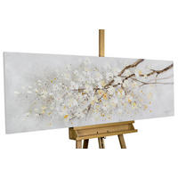 ÖLGEMÄLDE 150/50 cm - Weiß, Holz/Textil (2/50cm) - KUNSTLOFT