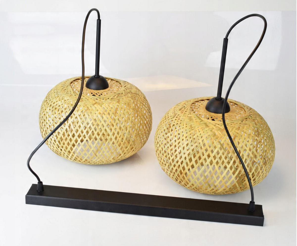 PENDELLEUCHTE BOHO - Beige, Holz/Metall (28/75/100cm) - kiki design