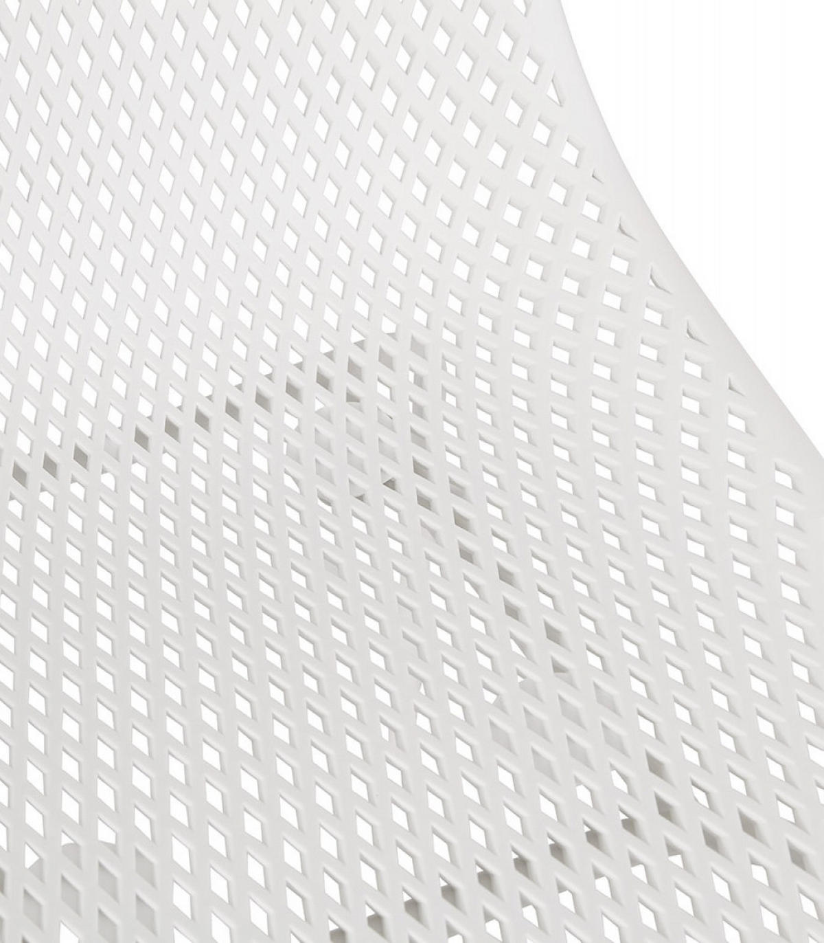 STUHL Kunststoff perforiert Indoor & Outdoor, Weiß 58,5x46,5x82,5 cm - Weiß, Kunststoff/Metall (59/83/47cm) - KADIMA DESIGN