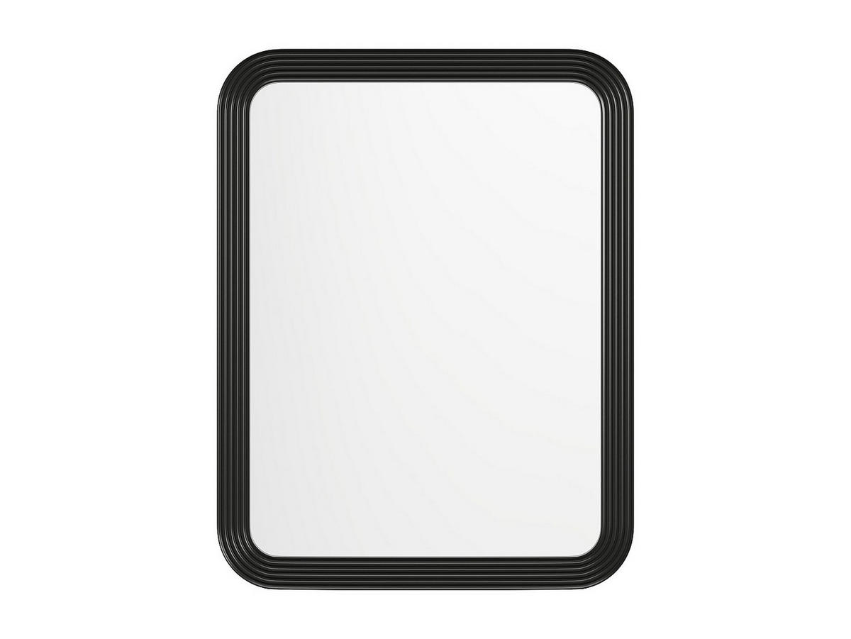 BOGENFÖRMIGER rechteckiger Spiegel - Paulownia-Holz - 85 x 110 cm - Schwarz - JIMIA - Schwarz, Holz (85/110/4cm) - Vente-Unique