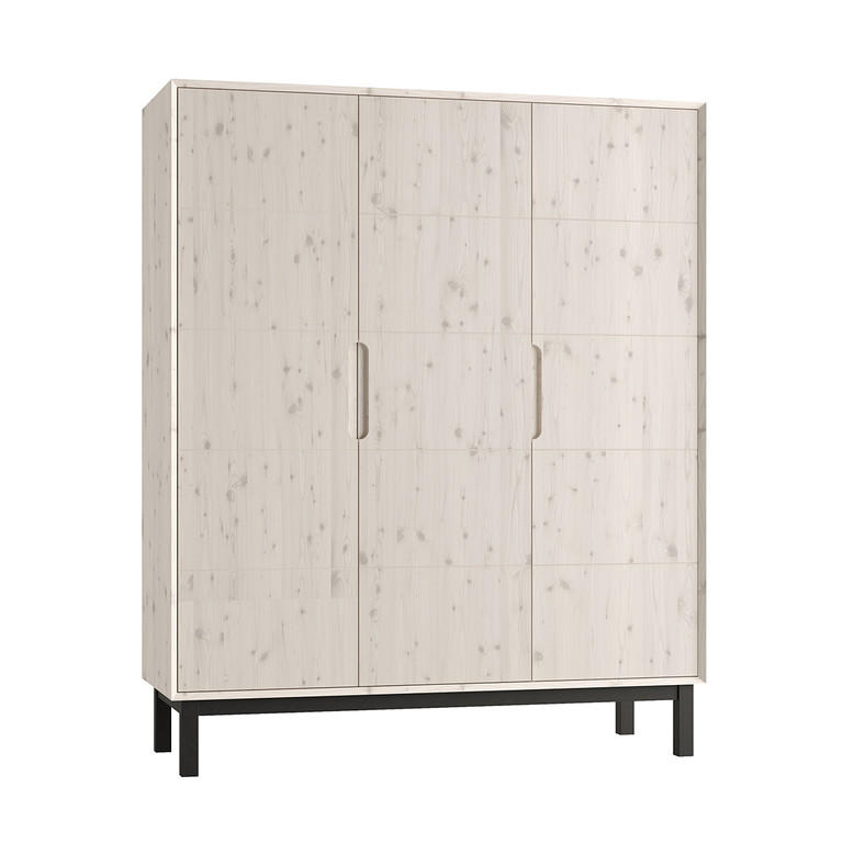 SKŘÍŇ 3DVEŘOVÁ Country Bělené dřevo - bílá, dřevo (148.2/180/53.2cm) - Petits-meubles