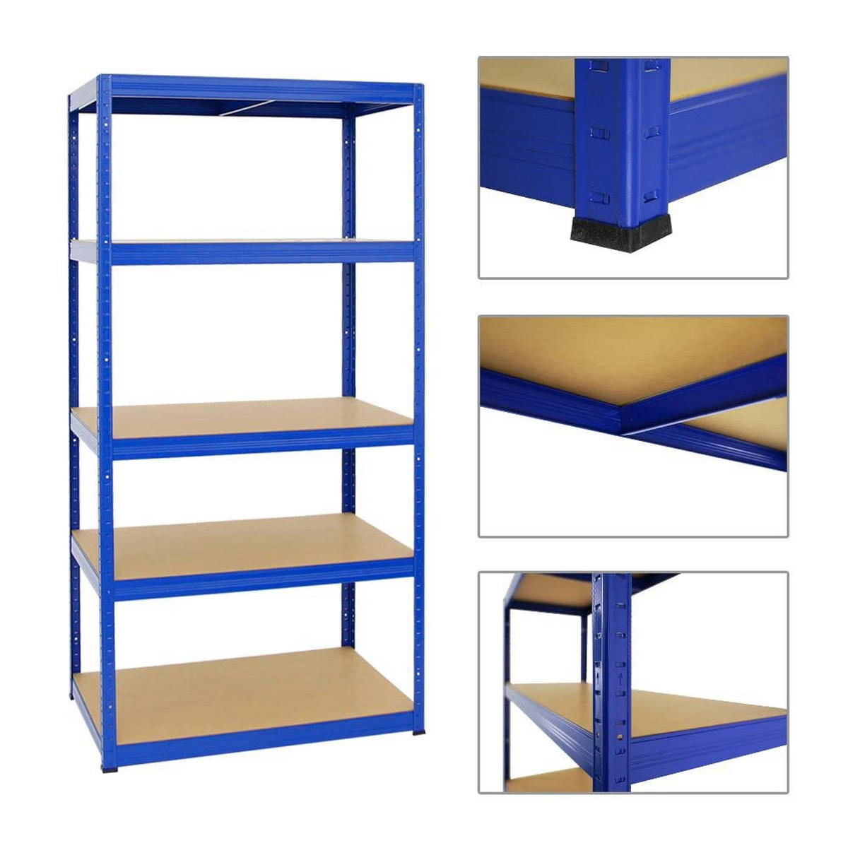 SCHWERLASTREGAL Slim Elephant M 180x90x60 cm 5 Ebenen Fachlast 350 kg Blau - Blau, Metall (90/180/60cm) - PROREGAL