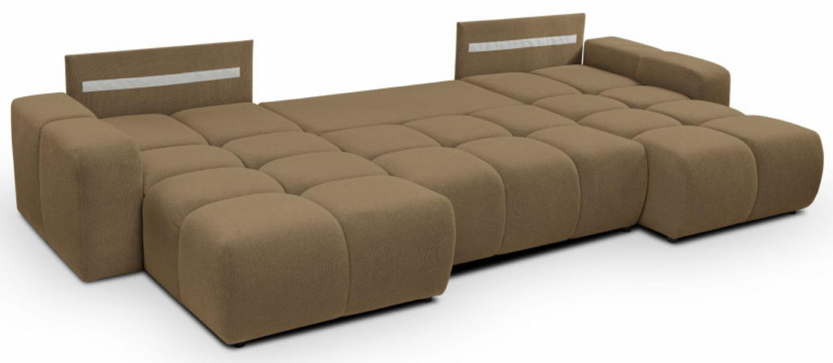 ECKSOFA Braun Curio 20 Mit Schlaffunktion - Braun, Textil (359/177cm) - Sepro Meble