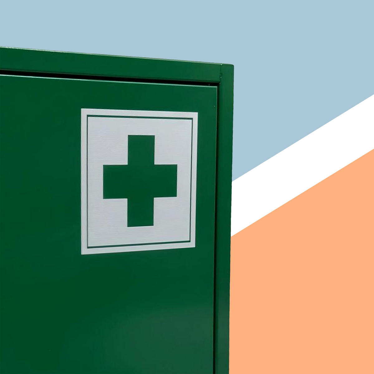 LÉKÁRNA - zelená barva, kov (31/36/10cm) - Relaxdays