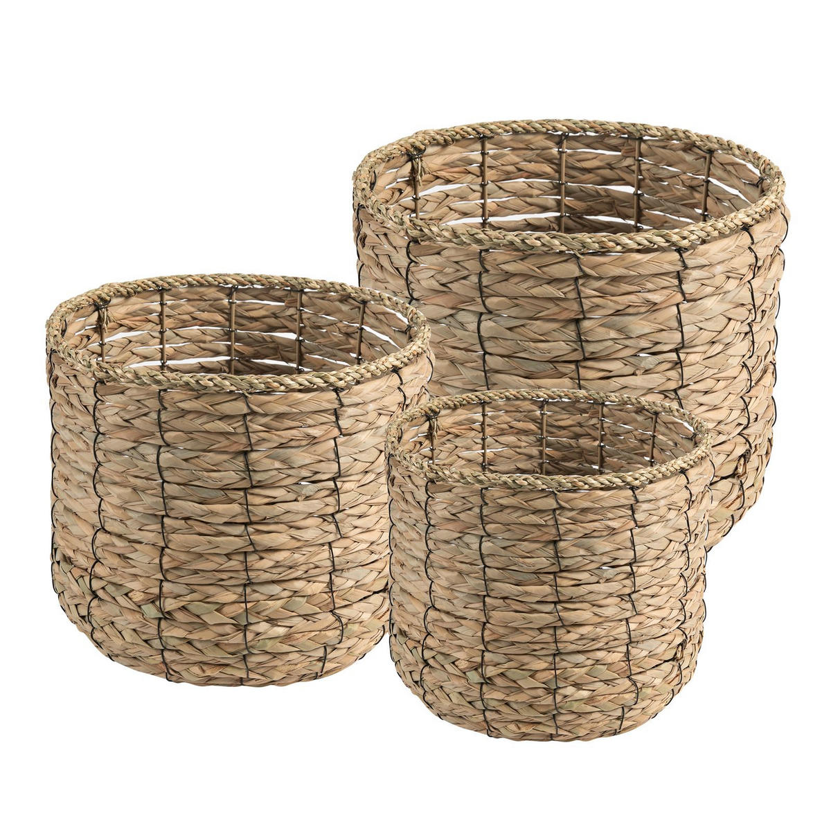 SEEGRASKÖRBE CEBU - Naturfarben, Naturmaterialen (30/25/30cm) - CARO-Möbel