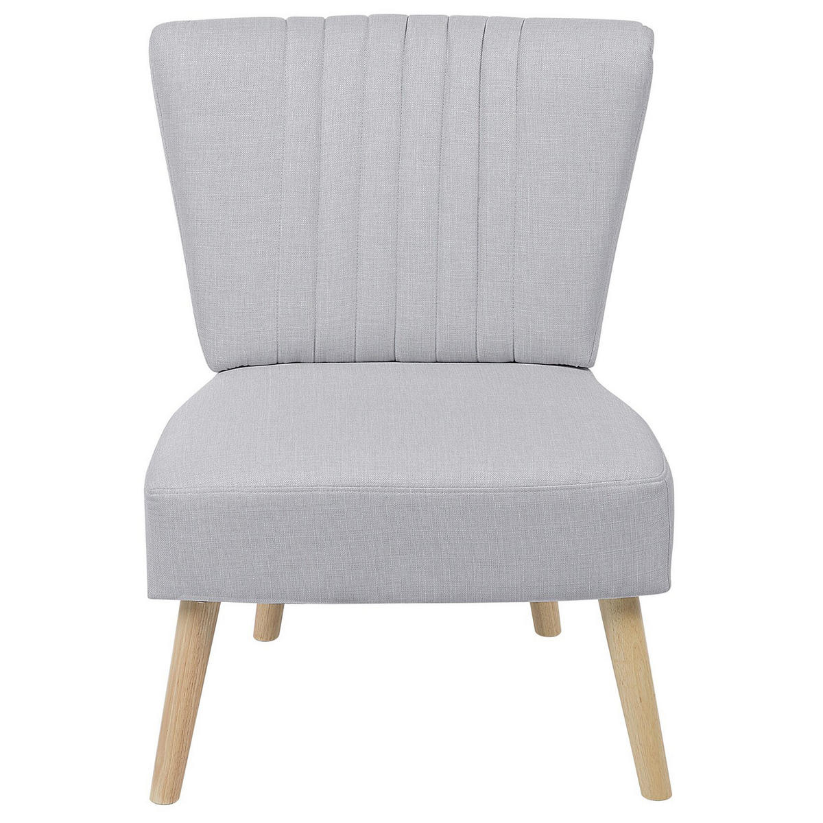 SESSEL Polsterbezug Grau Vaasa - Grau, Holz/Textil (61/85/60cm) - Beliani