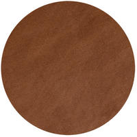 TEPPICH Kurzflor Uni-Farbe Microfaser Antirutsch Wohnzimmer waschbar Braun Rund 120x120 - Braun, Textil (120/120cm) - KADIMA DESIGN