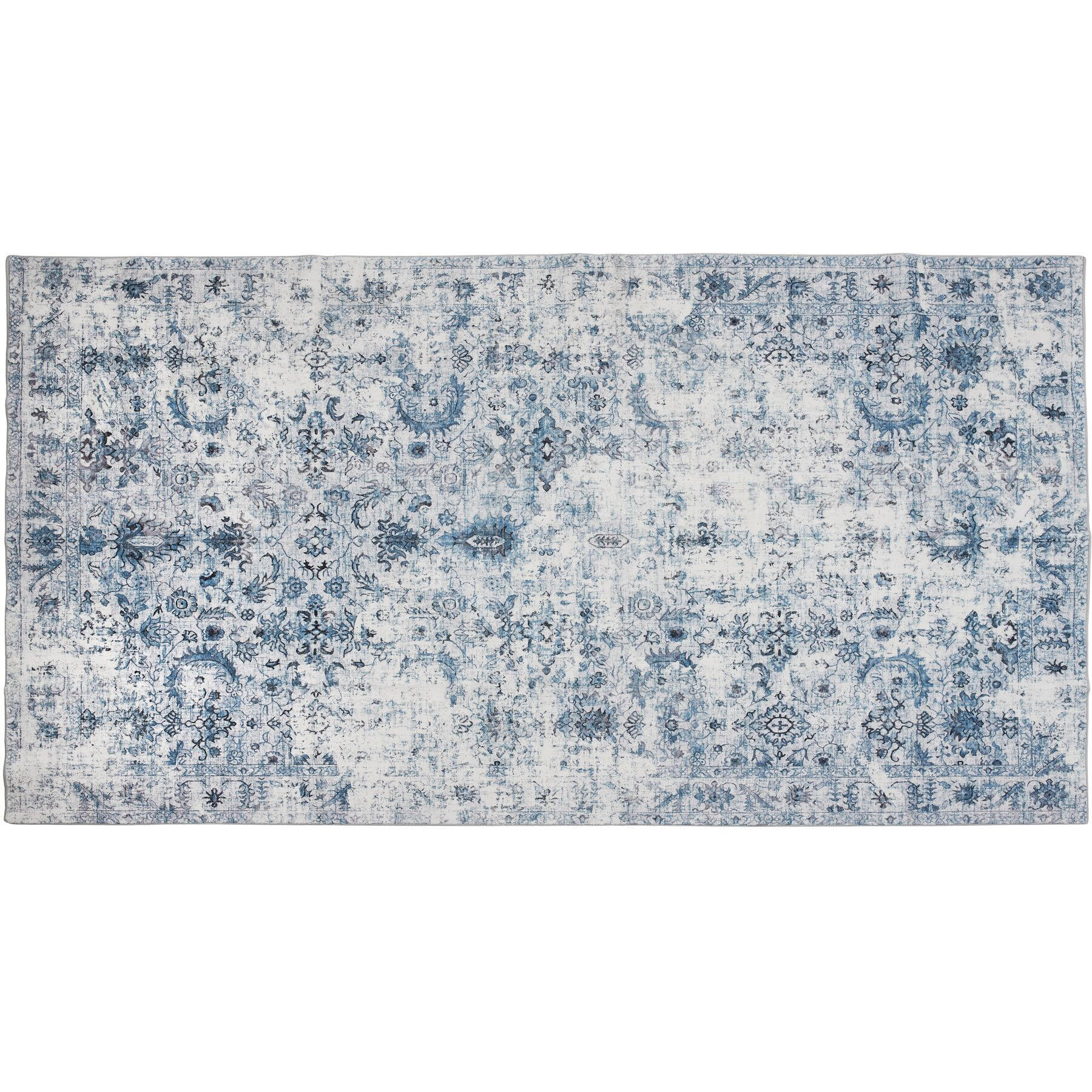 TEPPICH Vintage Design Amara,rutschfeste Unterseite,blau - Blau, Kunststoff (120/170cm) - tectake