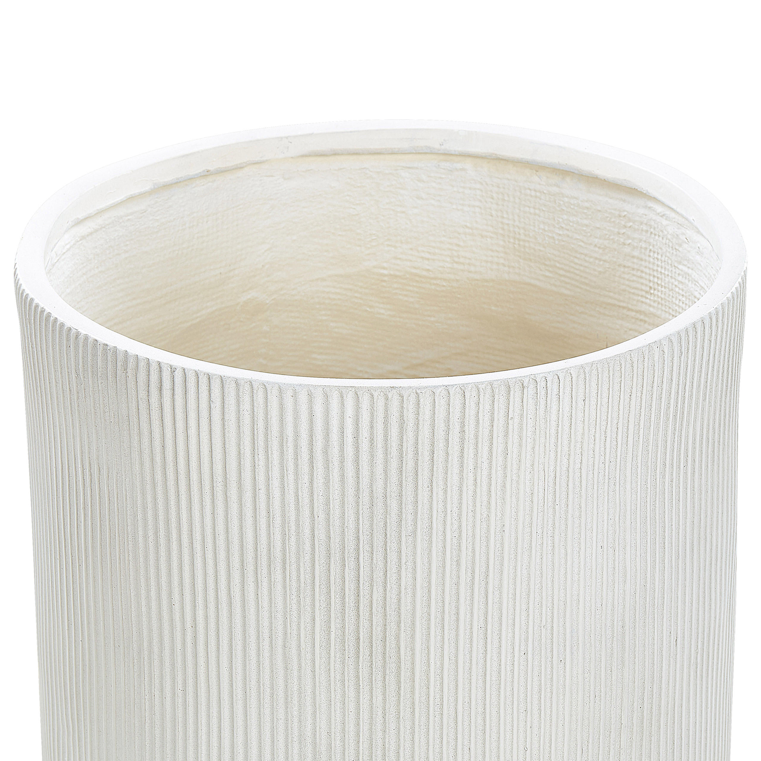 BLUMENTOPF Weiß Oreoi - Weiß, Naturmaterialen (55cm) - Beliani