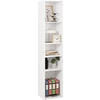 BÜCHERREGAL, offenes Regal mit 5 Würfeln, Weiß - Weiß, Holzwerkstoff (30/151/26cm) - Woltu