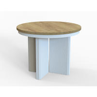 ESSTISCH TUBE X - Eichefarben/Weiß, Holzwerkstoff/Metall (100/100/77cm) - Meblini